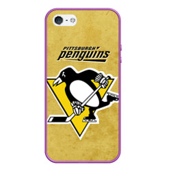 Чехол для iPhone 5/5S матовый Pittsburgh Pinguins