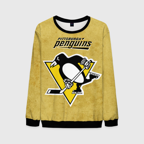 Мужской свитшот 3D Pittsburgh Pinguins, цвет черный