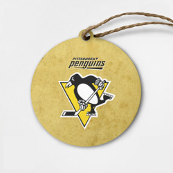 Деревянная игрушка круг Pittsburgh Pinguins