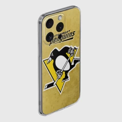 Чехол для iPhone 15 Pro Max силиконовый с защитой камеры Pittsburgh Pinguins - фото 2