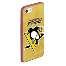 Чехол для iPhone 5/5S матовый Pittsburgh Pinguins - фото 2