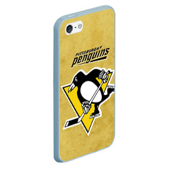 Чехол для iPhone 5/5S матовый Pittsburgh Pinguins - фото 2