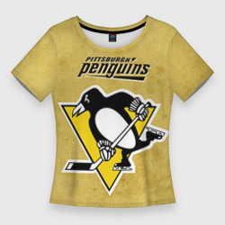 Женская футболка 3D Slim Pittsburgh Pinguins