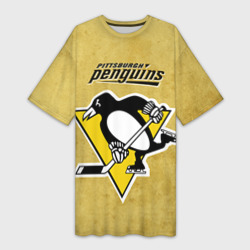 Платье-футболка 3D Pittsburgh Pinguins