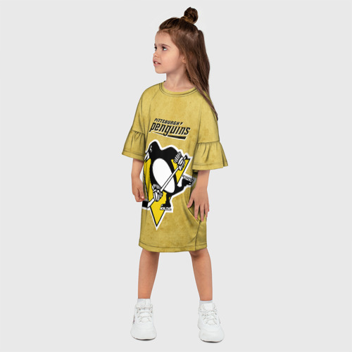 Детское платье 3D Pittsburgh Pinguins, цвет 3D печать - фото 3