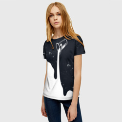 Женская футболка 3D Черно-белый - фото 2