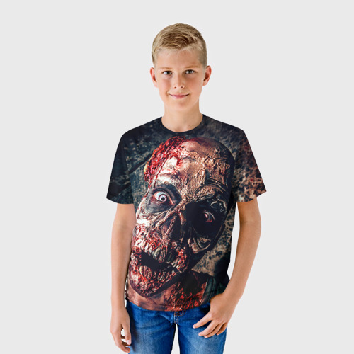 Детская футболка 3D Зомби, цвет 3D печать - фото 3
