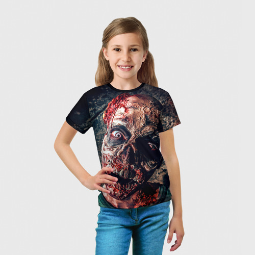 Детская футболка 3D Зомби, цвет 3D печать - фото 5