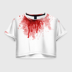 Женская футболка Crop-top 3D Кровь
