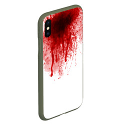 Чехол для iPhone XS Max матовый Кровь - фото 2