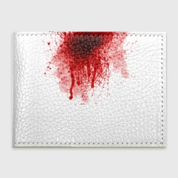 Обложка для студенческого билета Кровь: брызки, капли стекает пятнами текстура на белом