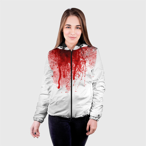 Женская куртка 3D Кровь, цвет черный - фото 3
