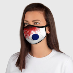 Маска из неопрена Кровь: брызки, капли стекает пятнами текстура на белом - фото 2