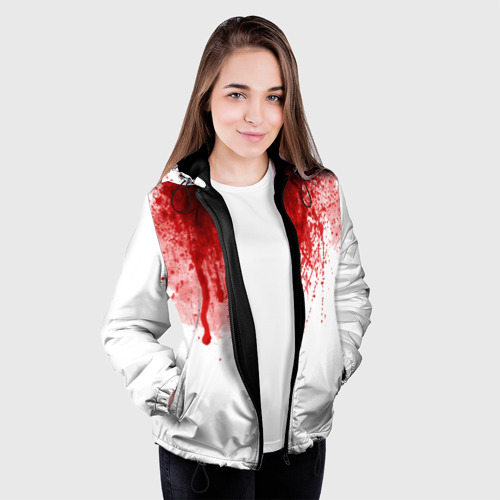 Женская куртка 3D Кровь, цвет черный - фото 4