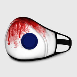 Маска из неопрена Кровь: брызки, капли стекает пятнами текстура на белом