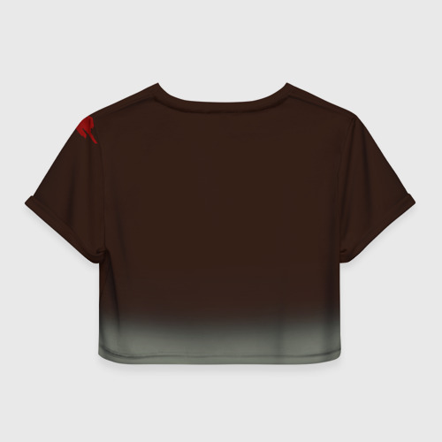 Женская футболка Crop-top 3D Дзюдо, цвет 3D печать - фото 2