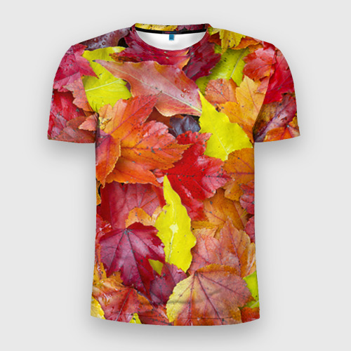 Мужская футболка 3D Slim Осень, цвет 3D печать