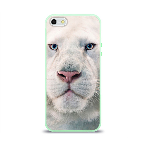 Чехол для iPhone 5/5S глянцевый Белый лев Фото 01 Чехол для iPhone 5/5S глянцевый Белый лев Фото 01