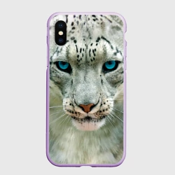 Чехол для iPhone XS Max матовый Снежный барс