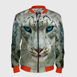 Мужской бомбер 3D Снежный барс