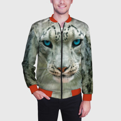 Мужской бомбер 3D Снежный барс - фото 2