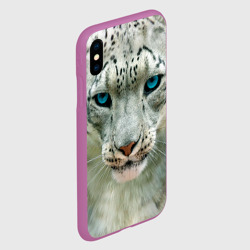 Чехол для iPhone XS Max матовый Снежный барс - фото 2