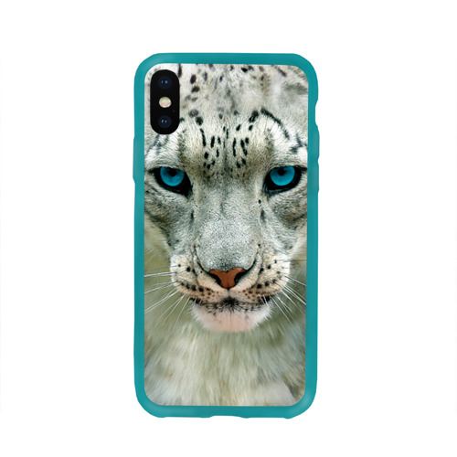 Чехол для Apple iPhone X силиконовый глянцевый Снежный барс Фото 01 Чехол для Apple iPhone X силиконовый глянцевый Снежный барс Фото 01