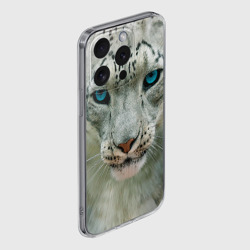 Чехол для iPhone 15 Pro силиконовый с защитой камеры Снежный барс - фото 2