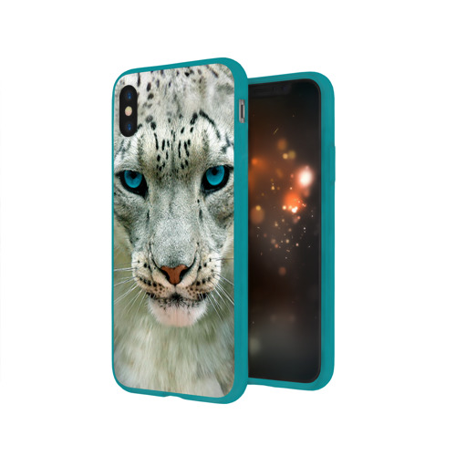 Чехол для Apple iPhone X силиконовый глянцевый Снежный барс Фото 01 Чехол для Apple iPhone X силиконовый глянцевый Снежный барс Фото 01