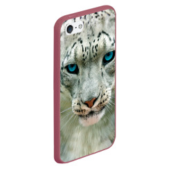 Чехол для iPhone 5/5S матовый Снежный барс - фото 2