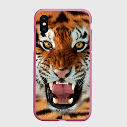 Чехол для iPhone XS Max матовый Тигр