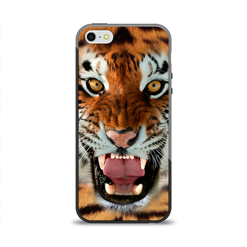Чехол для iPhone 5/5S глянцевый Тигр Фото 01 Чехол для iPhone 5/5S глянцевый Тигр Фото 01