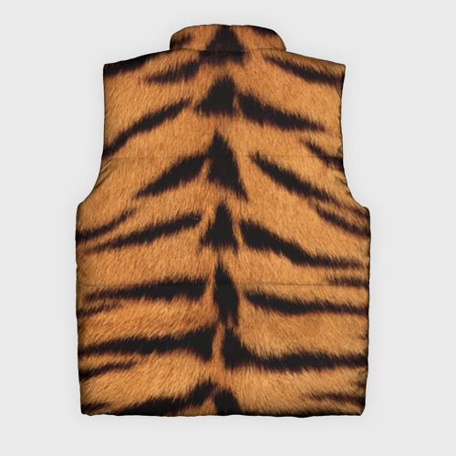 Мужской жилет утепленный 3D с принтом Тигр, вид сзади #1