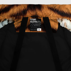 Куртка с принтом Тигр для мужчины, вид на модели спереди №4. Цвет основы: черный