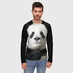 Мужской лонгслив 3D Панда - фото 3