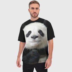 Мужская футболка oversize 3D Панда - фото 2