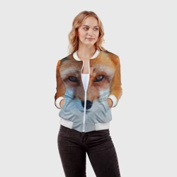 Женский бомбер 3D Лиса - фото 2