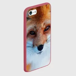 Чехол для iPhone 5/5S матовый Лиса - фото 2