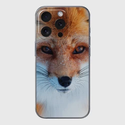 Чехол для iPhone 15 Pro Max силиконовый с защитой камеры Лиса