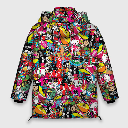Женская зимняя куртка Oversize Стикербомбинг, цвет светло-серый - фото 2