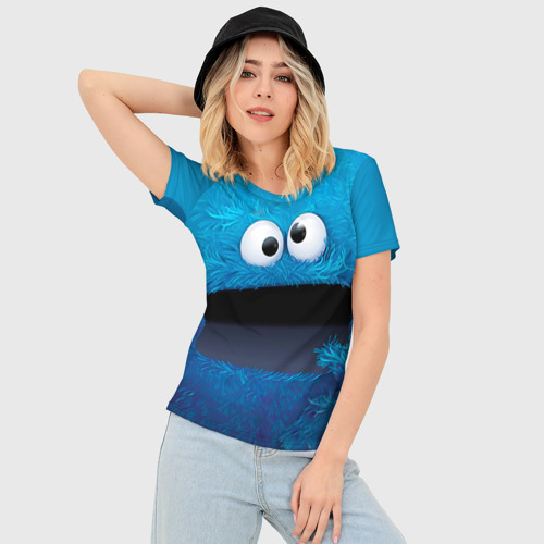 Женская футболка 3D Slim Плюшевый Мем, цвет 3D печать - фото 3