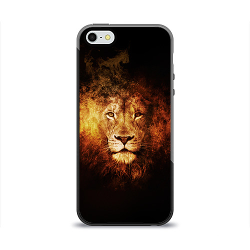 Чехол для iPhone 5/5S глянцевый Лев Фото 01 Чехол для iPhone 5/5S глянцевый Лев Фото 01