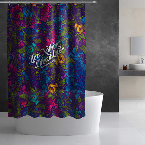 Штора 3D для ванной Flowers pattern - фото 3