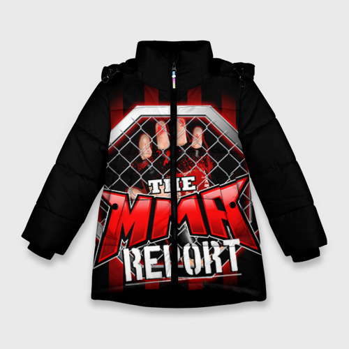 Зимняя куртка для девочек 3D MMA, цвет черный