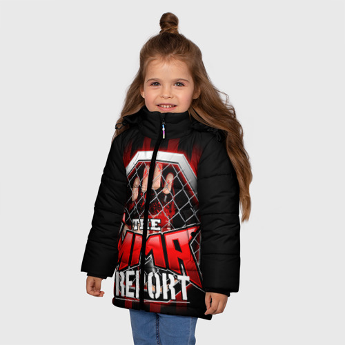 Зимняя куртка для девочек 3D MMA, цвет светло-серый - фото 3