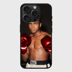 Чехол силиконовый для Apple iPhone 15 Pro Мax матовый Мухаммед Али