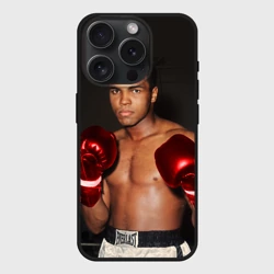 Чехол силиконовый для Apple iPhone 15 Pro матовый Мухаммед Али