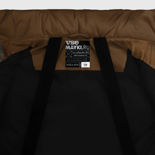 Зимняя куртка для девочек 3D Майк Тайсон, цвет черный - фото 7