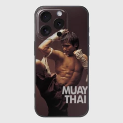 Чехол для iPhone 16 Pro силиконовый с защитой камеры Муай тай