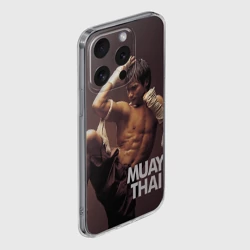 Чехол для iPhone 15 Pro силиконовый с защитой камеры Муай тай - фото 2